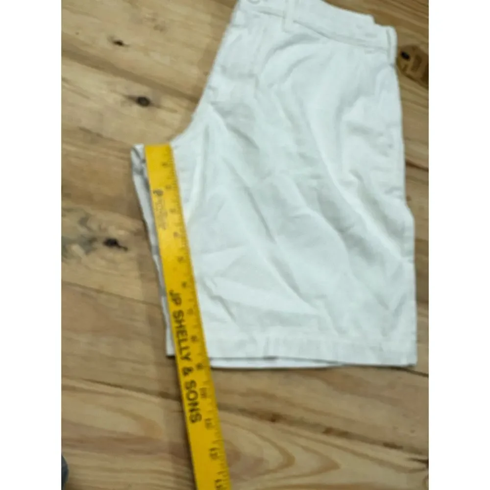 Redwood Creek Shorts Men's Size 34 Ivory 100% Cotton Slash Pockets Flat Front